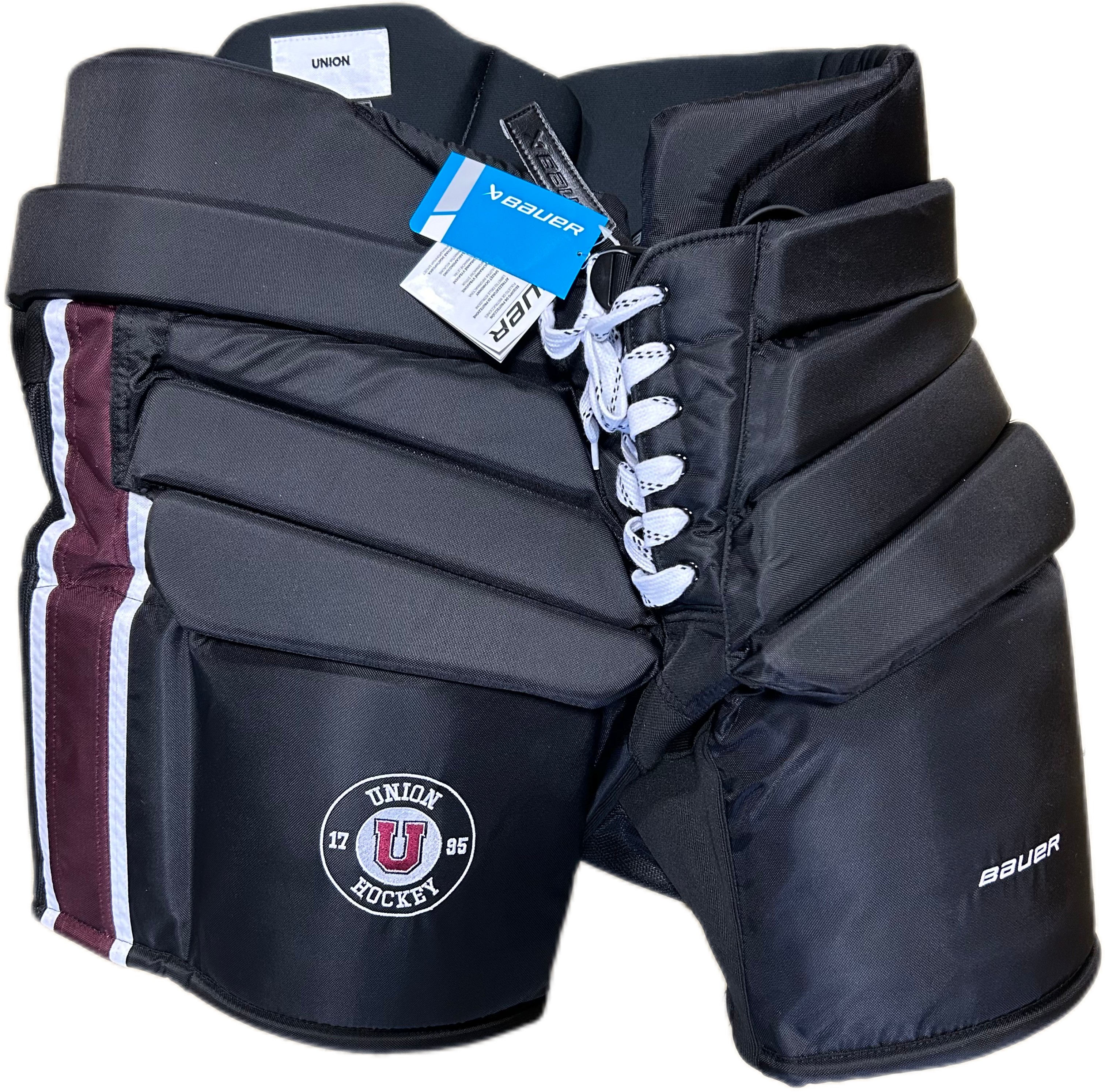 Bauer Pro - Pantalon de gardien de but de hockey NCAA Pro Stock (noir/marron)